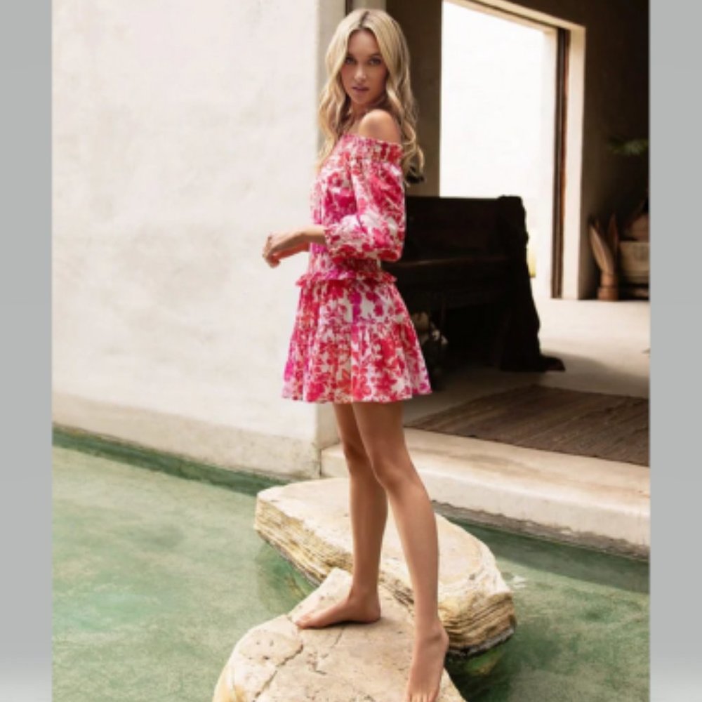 PQ Swim Azalea Claire Ruffle Cover Up Dress Size M/L NWT